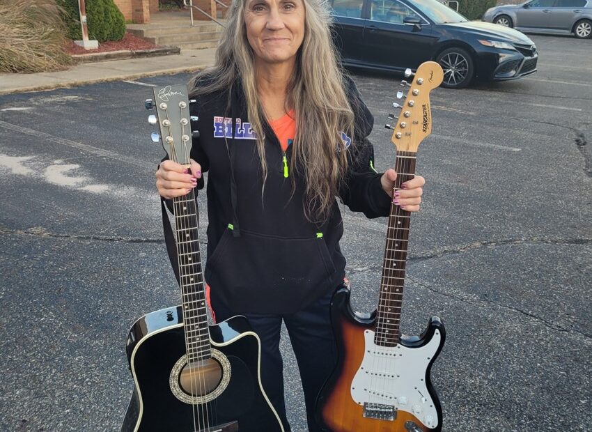 kathleen donated two guitars